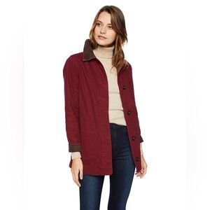 Woolrich Burgundy Jacket with Brown Corduroy Trim